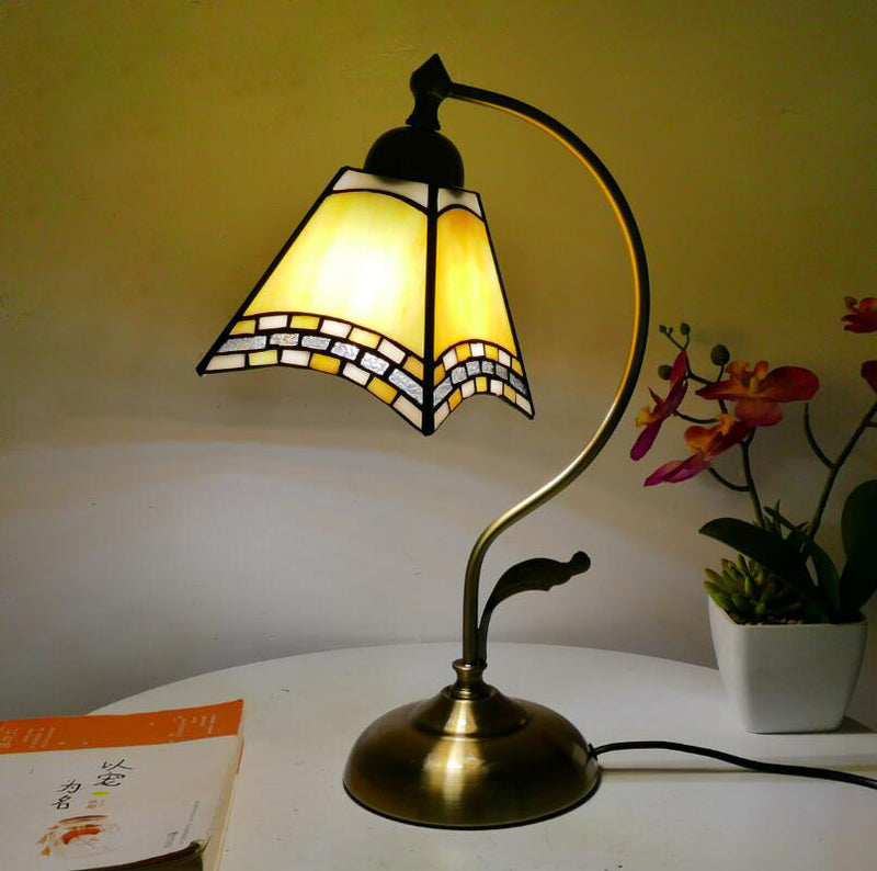 Tiffany Table Lamp, Glass Reading Light, Bedroom Light