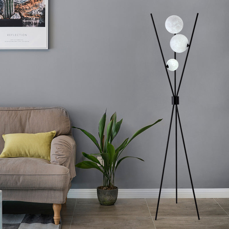 Tripod Floor Lamp, 3D Moon Floor Lamp, Floor Lamp for Living Room