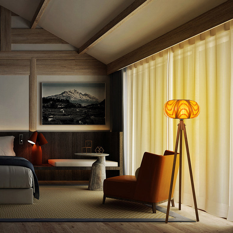 Tripod Floor Lamp, Rattan Living Room Light, Reading Light