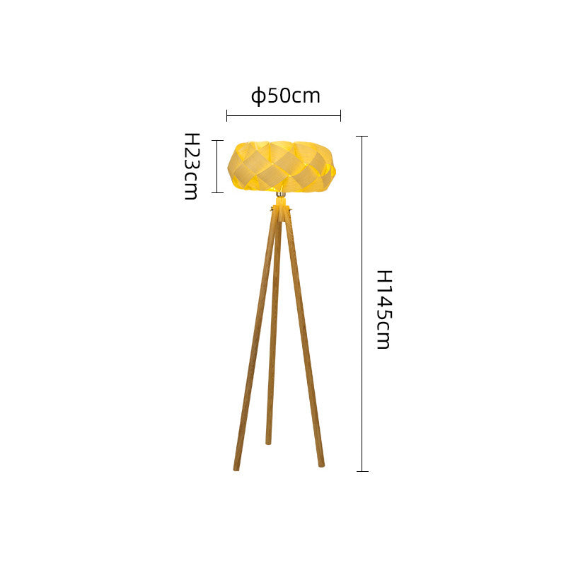 Tripod Floor Lamp, Rattan Living Room Light, Reading Light