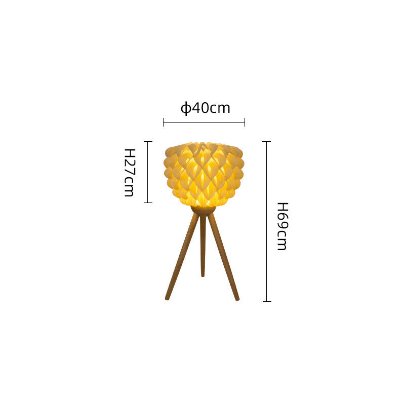 Tripod Floor Lamp, Rattan Living Room Light, Reading Light