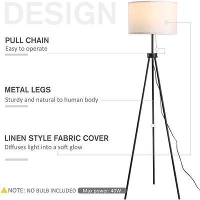 Tripod Floor Lamp for Living Room