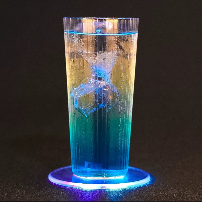 ULTRA-THIN LED Light-Up Coaster - Set Of 12