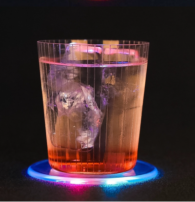 ULTRA-THIN LED Light-Up Coaster - Set Of 12