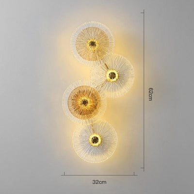 Umbrella Glass Wall Light, Vintage Wall Light for Living Room