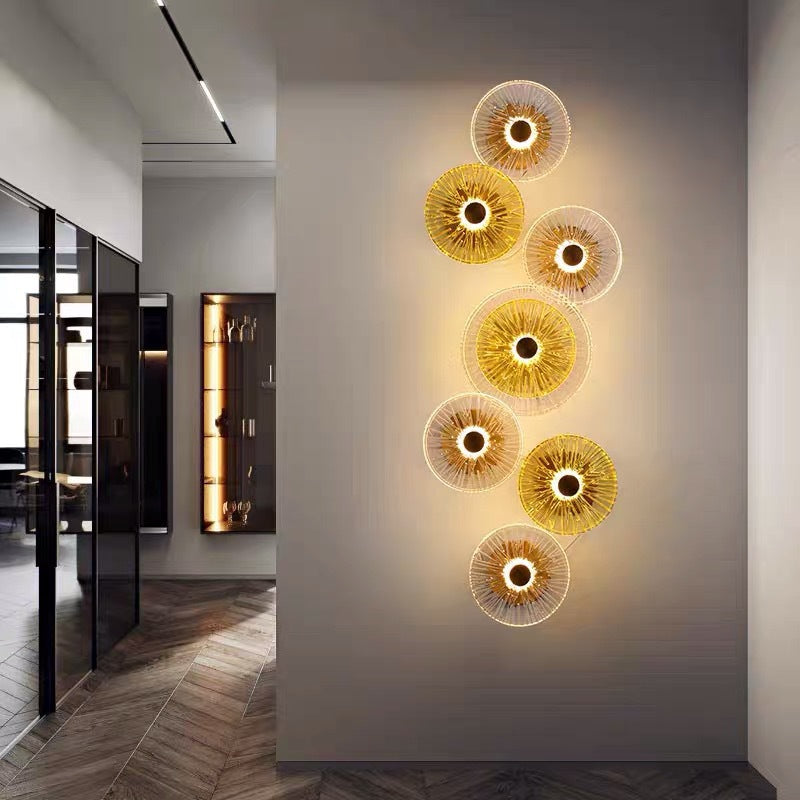 Umbrella Glass Wall Light, Vintage Wall Light for Living Room