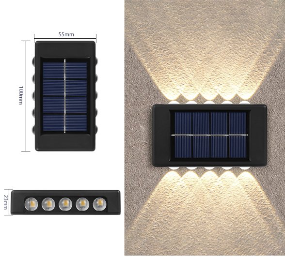 Up & Down Solar Wall Light - Set of 2