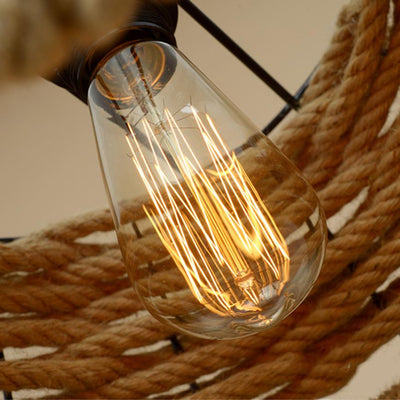 Vintage Rope Hanging Light, Pendant Light for Restaurant