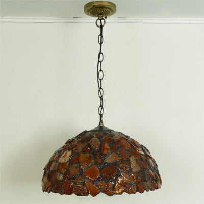 Vintage Tiffany Lamp, Glass Pendant Light, Living Room Light