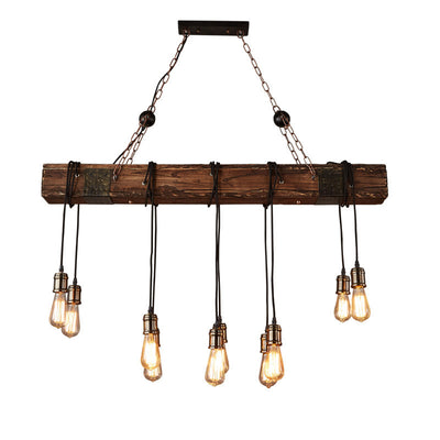 Vintage Wooden Hanging Light, Pendant Light for Dining Room