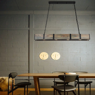 Vintage Wooden Hanging Light, Pendant Light for Dining Room