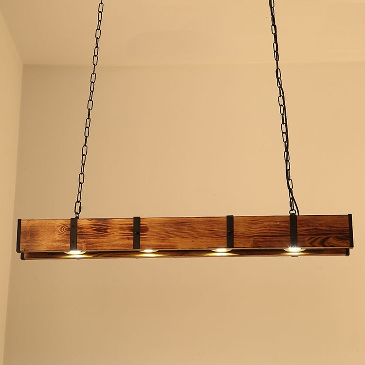 Vintage Wooden Hanging Light, Pendant Light for Dining Room