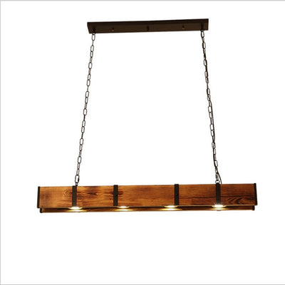 Vintage Wooden Hanging Light, Pendant Light for Dining Room