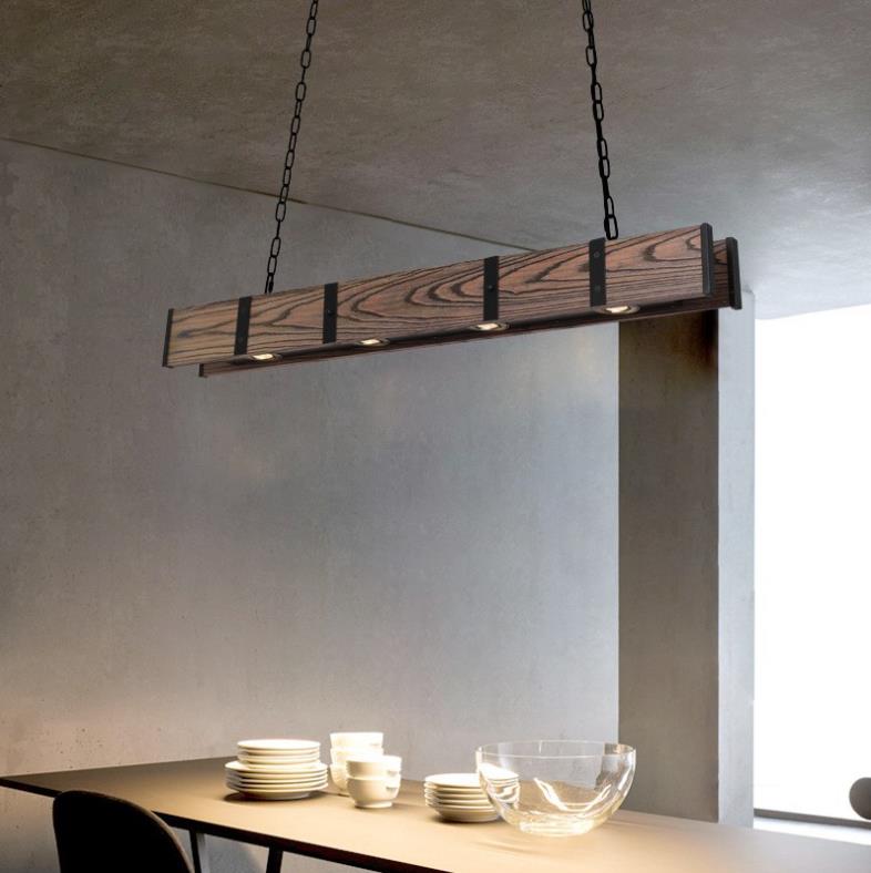 Vintage Wooden Hanging Light, Pendant Light for Dining Room