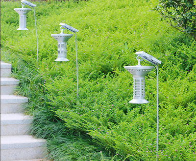 White Cylinder Mosquito Killer Solar Path light