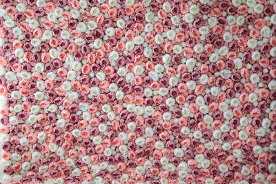 White and pink peonies Cloth Roll Up Flower Wall Fabric Hanging Curtain Plant Wall Event Party Wedding Backdrop