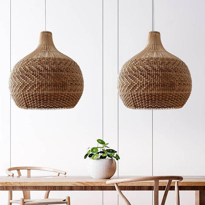 Wicker Chandelier, Pendant Light for Living Room