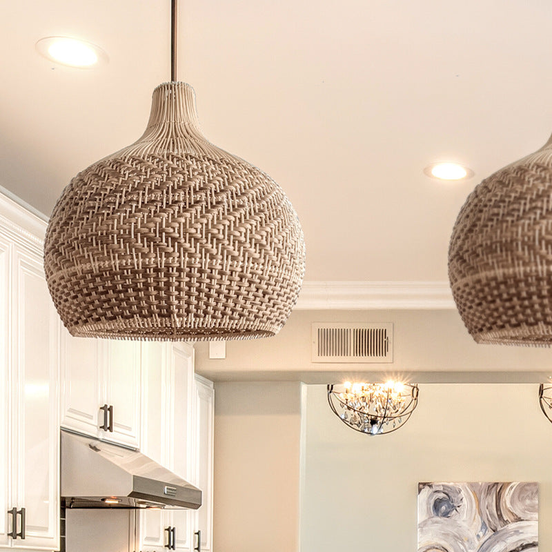 Wicker Chandelier, Pendant Light for Living Room