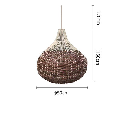 Wicker Chandelier, Pendant Light for Living Room