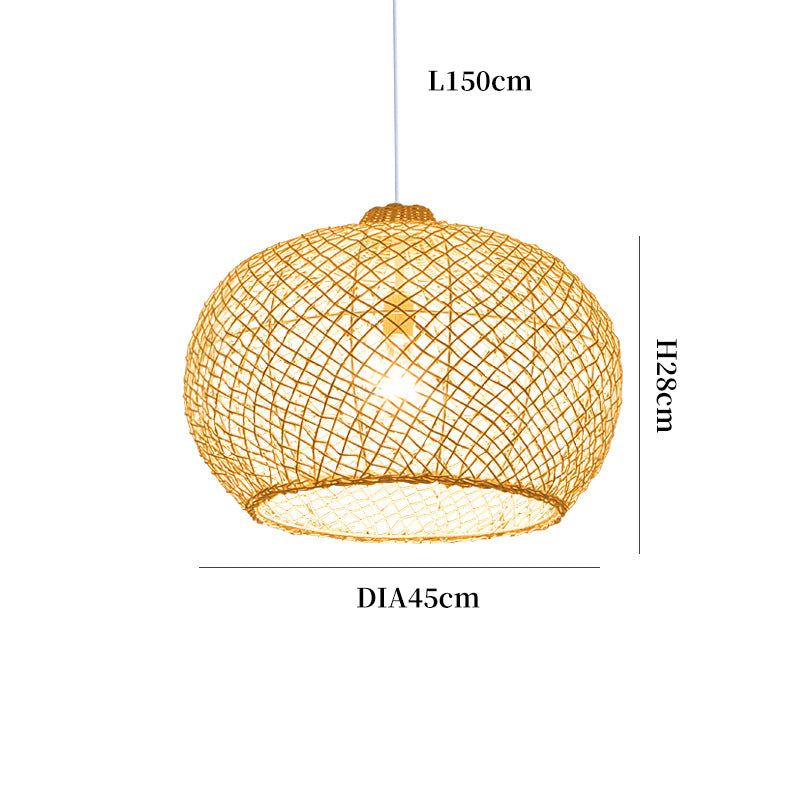 Wicker Chandelier, Pendant Light for Living Room