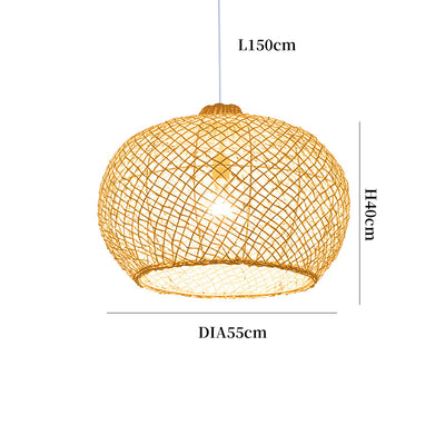 Wicker Chandelier, Pendant Light for Living Room