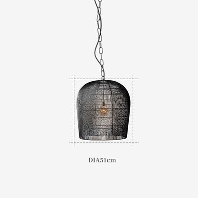 Wicker Hanging Light, Vintage Pendant Light for Living Room