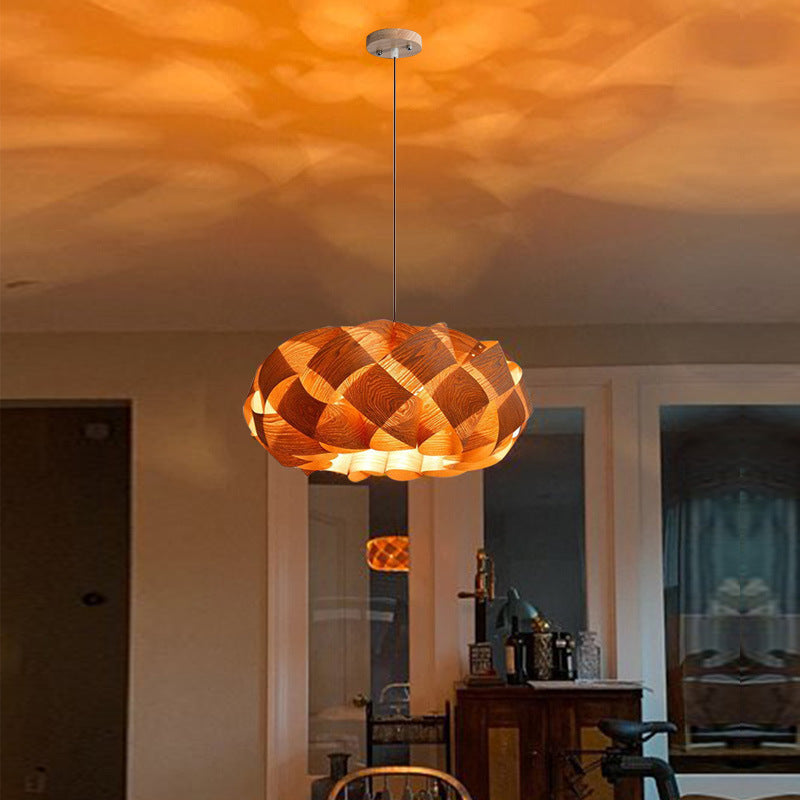 Wicker Pendant Light, Handmade Hanging Light for Living Room