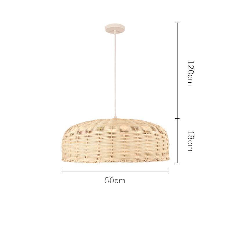 Wicker Pendant Light, Handmade Hanging Light for Living Room