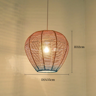 Wicker Rope Pendant Light, Pendant Light for Dining Room