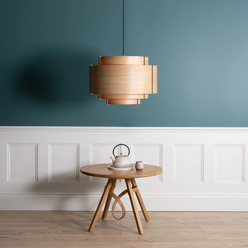 Wooden Vintage Hanging Light, Pendant Light for Living Room