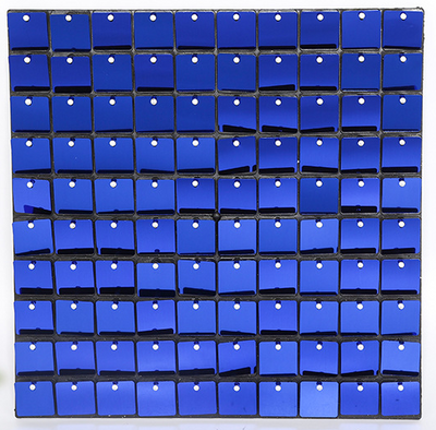 Blue Square Spangle Shimmer Sequin Wall Panel Backdrops