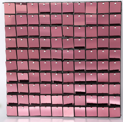 Pink Square Spangle Shimmer Sequin Wall Panel Backdrops