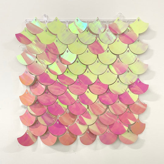 Scalloped Spangle Shimmer Sequin Wall Panel Backdrops